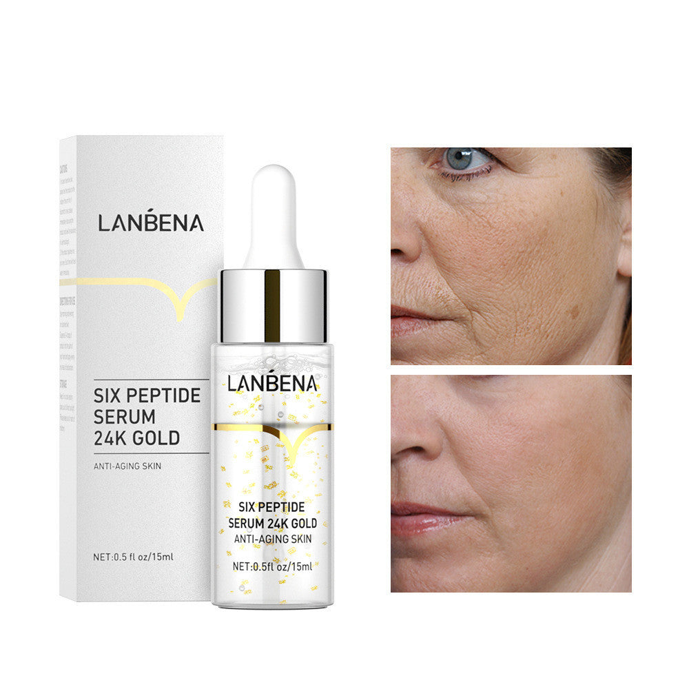 LANBENA Hyaluronic Acid, Pore Minimizing, 24K Gold, and Vitamin C Stock Solution Serums