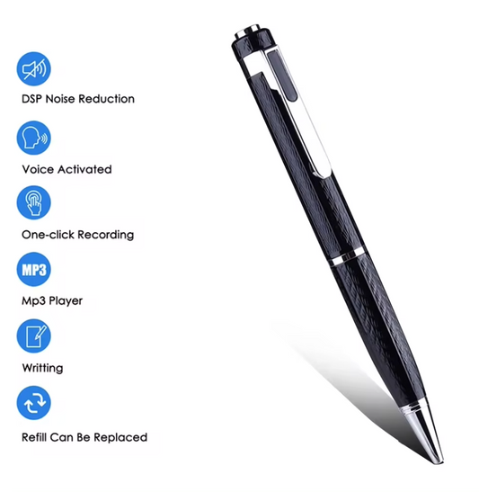 Professional Voice Recorder Pen With Long-Range Recording, USB, Noise Reduction