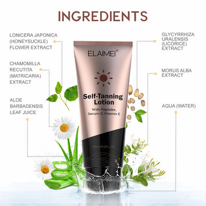 ELAIMEI Moisturizing Bronzing Sunscreen Vitamin E Face and Body Lotion 125ml