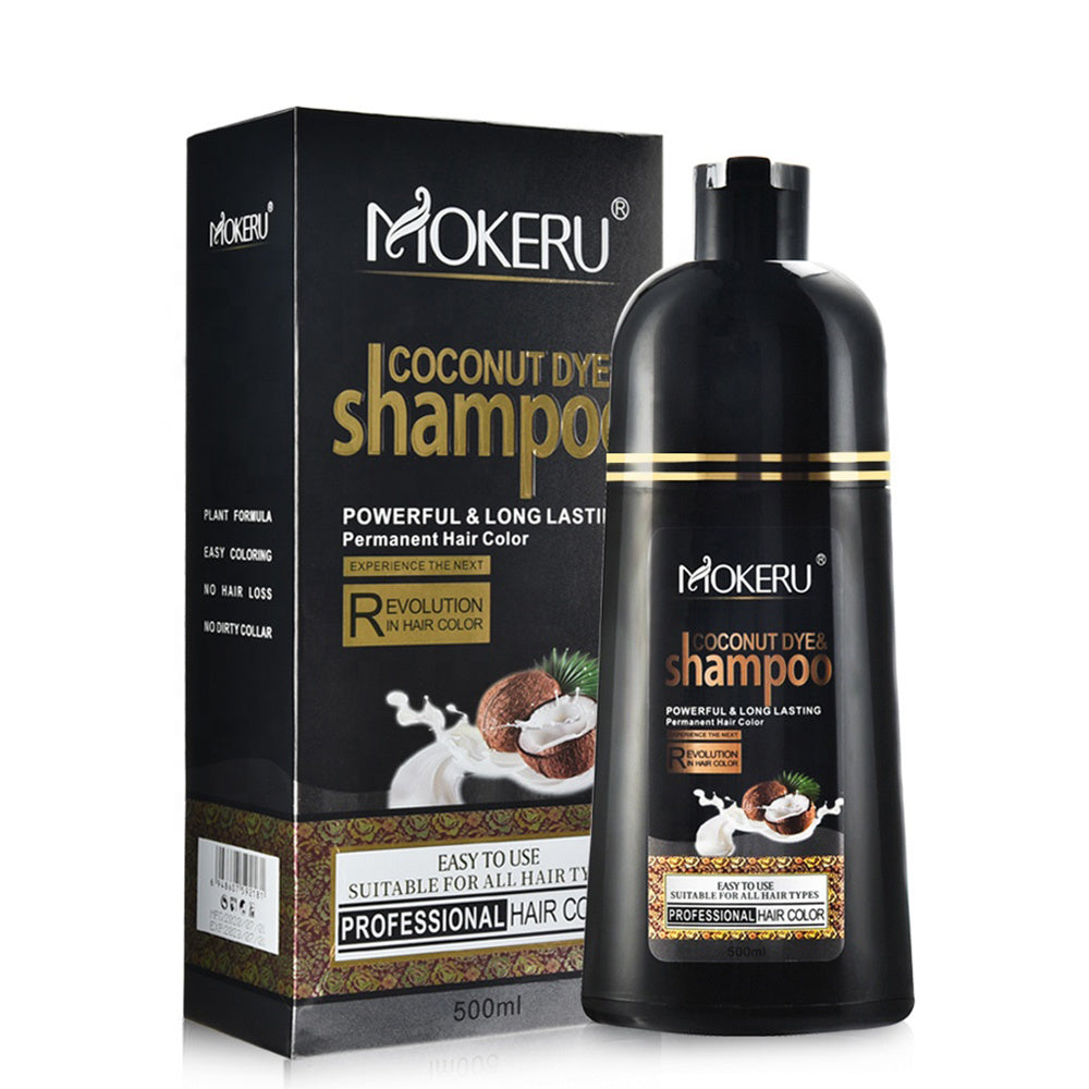 Tinte para cabello con aceite de coco natural MOKEREU 500 ml