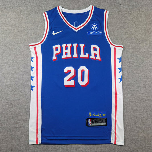 Philadelphia 76ers McCAIN  # 20 Blue NBA Jerseys