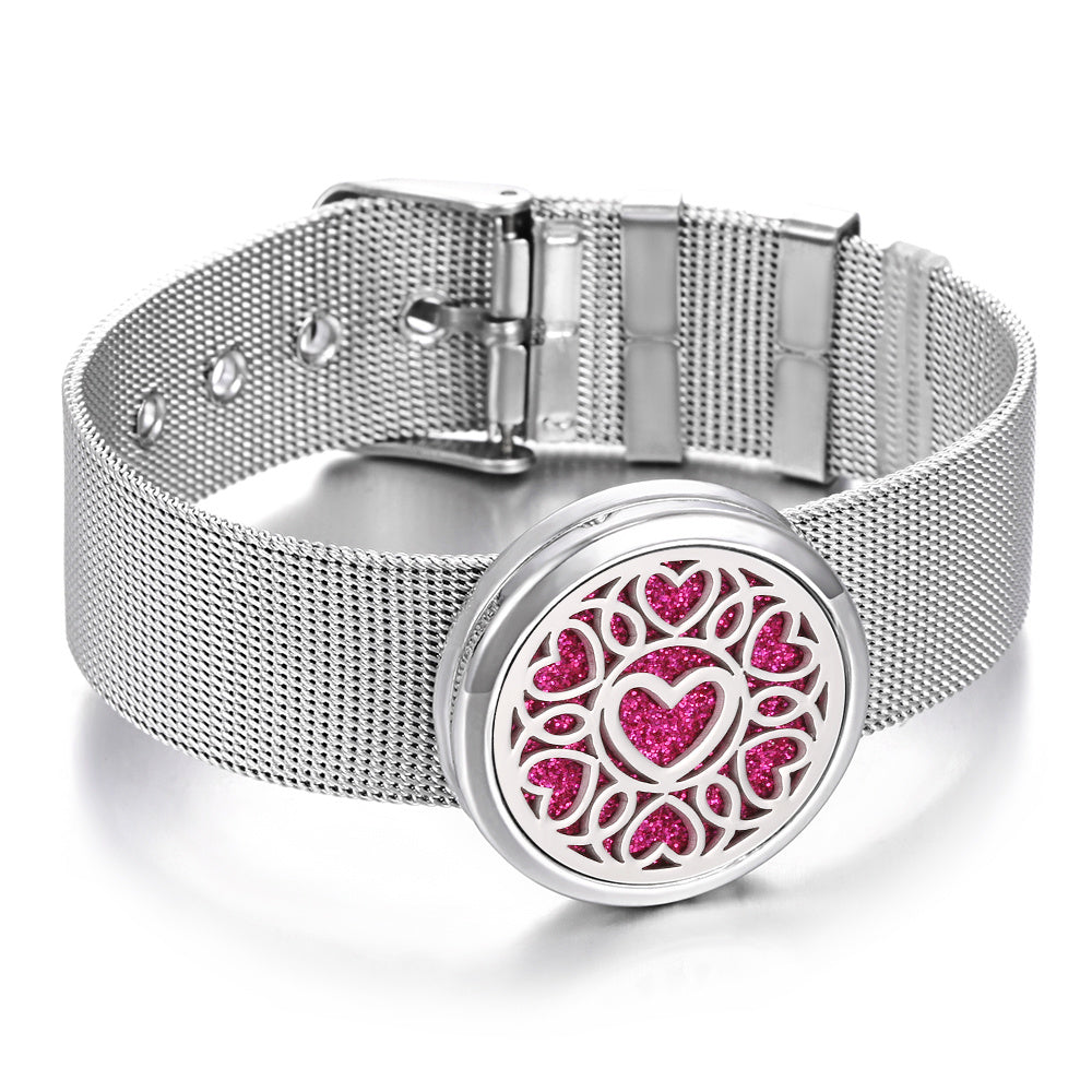 Stainless Steel Aromatherapy Bracelet Perfume Diffuser