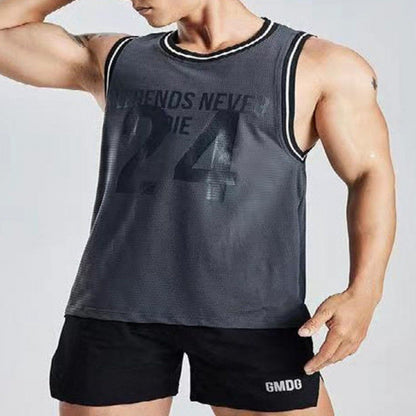 Quick-drying Sports Vest Summer New Elastic American Basketball Training No 24 Jersey Vest