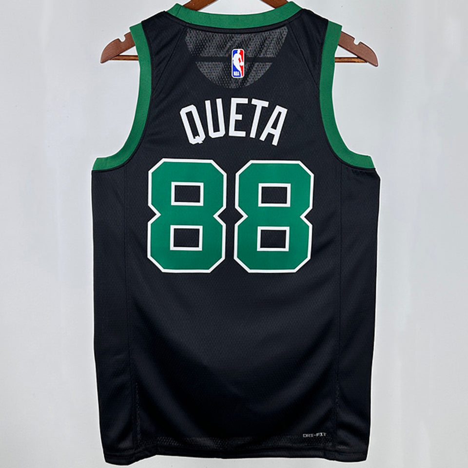 2025 Celtics QUETA #88 Black NBA Jerseys