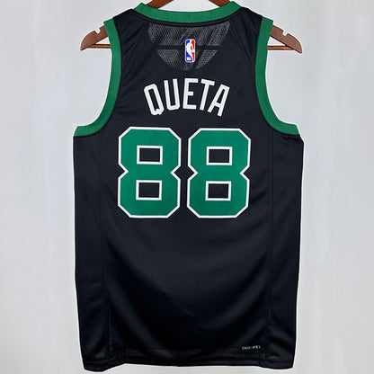 2025 Celtics QUETA #88 Black NBA Jerseys