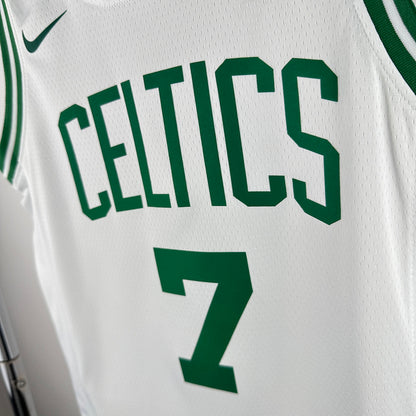 2025 Celtics BROWN #7 White Kids NBA Jersey