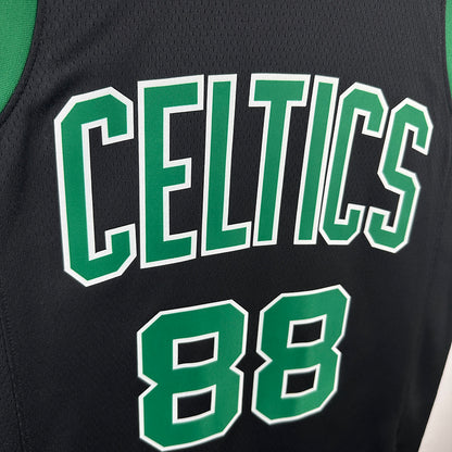 2025 Celtics QUETA #88 Black NBA Jerseys