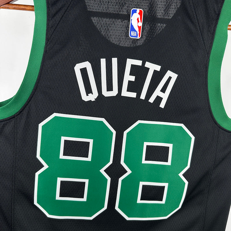 2025 Celtics QUETA #88 Black NBA Jerseys