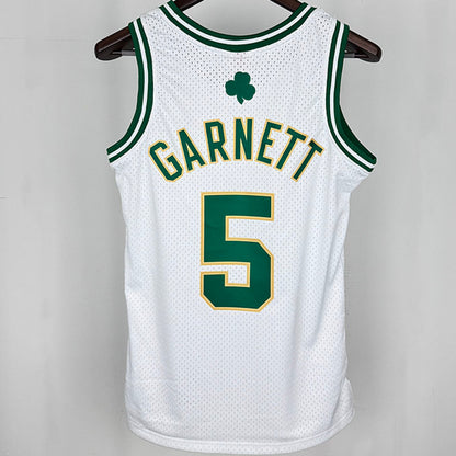 2008 Celtics GARNETT #5 White Retro NBA Jersey