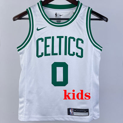 Boston Celtics TATUM #0 White Kids NBA Jersey