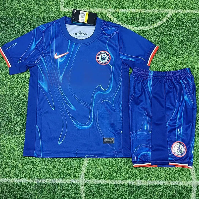 2024-25 Chelsea Home Kids Soccer Jersey Suit