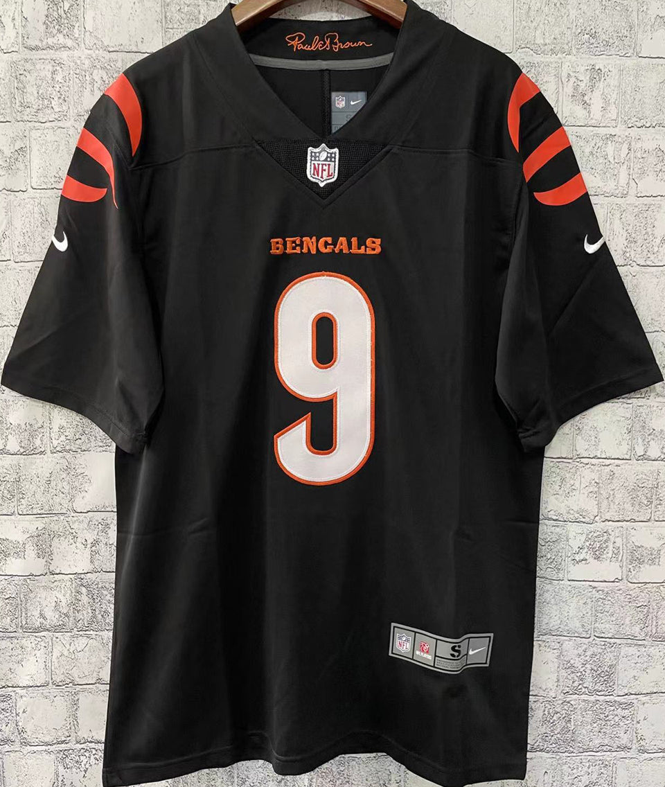 Men's Cincinnati Bengals BURROW # 9 Black NFL Jersey