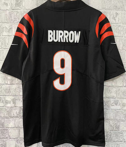 Men's Cincinnati Bengals BURROW # 9 Black NFL Jersey