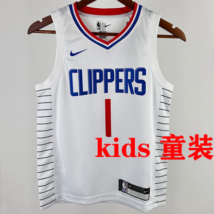 Clippers HARDEN #1 White Kids NBA Jersey