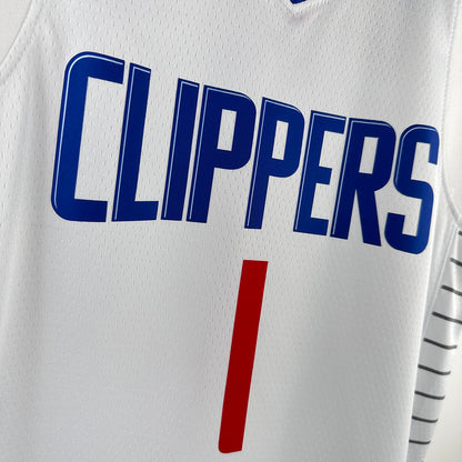 Clippers HARDEN #1 White Kids NBA Jersey