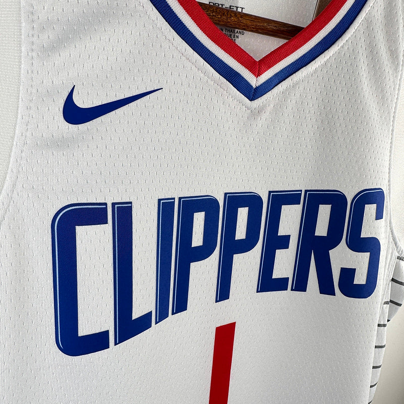 Clippers HARDEN #1 White Kids NBA Jersey