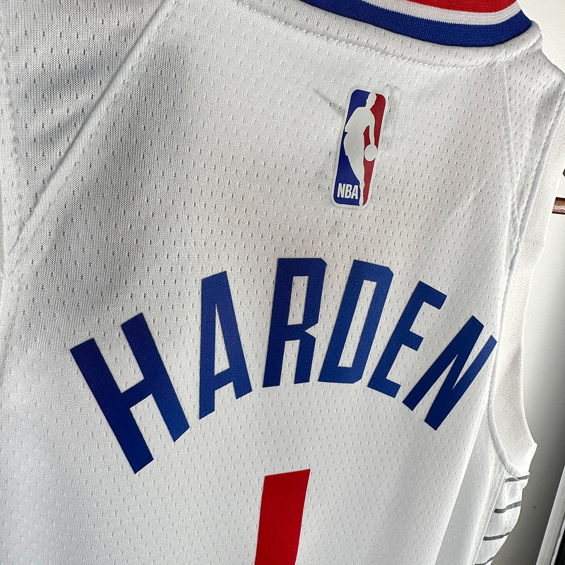 Clippers HARDEN #1 White Kids NBA Jersey