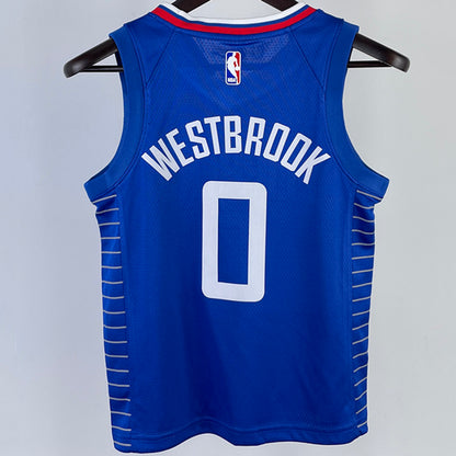 Clippers WESTBROOK #0 Blue Kids NBA Jersey