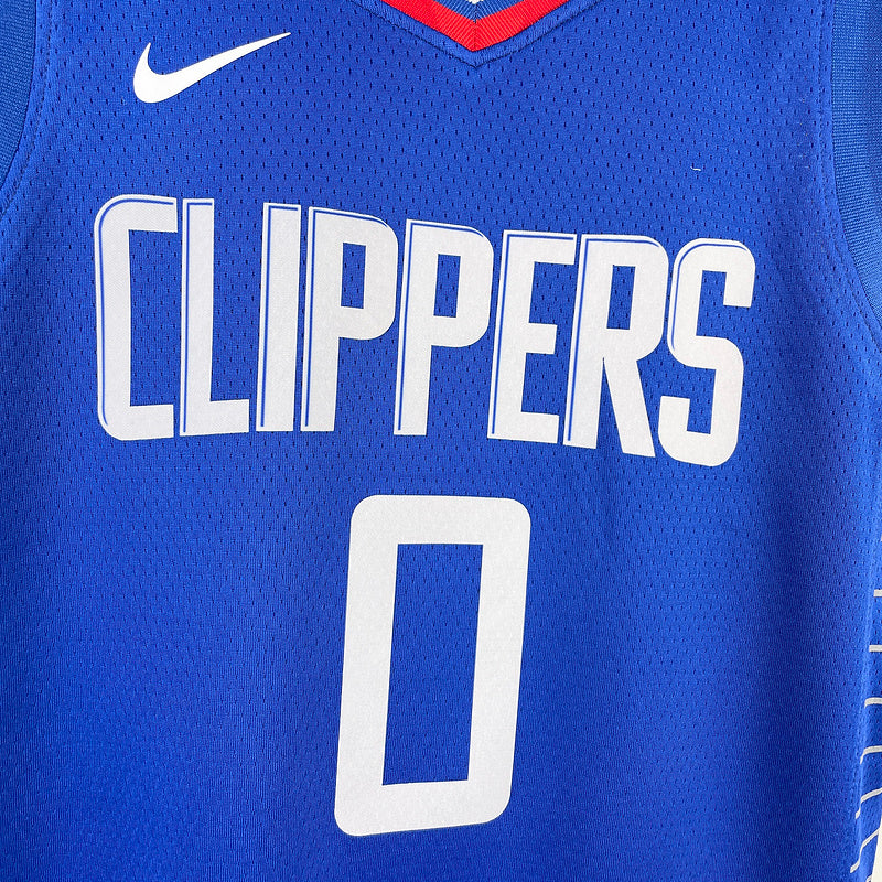 Clippers WESTBROOK #0 Blue Kids NBA Jersey