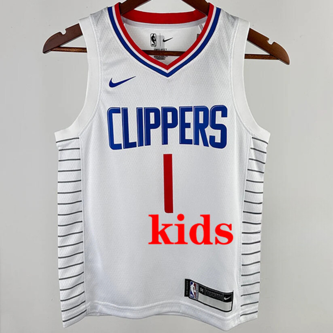 Clippers HARDEN #1 White Kids NBA Jersey