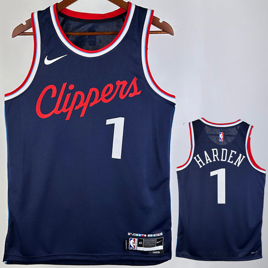 2024/25 Clippers HARDEN #1 Sapphire Blue NBA Jerseys