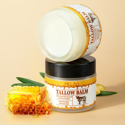 MELAO Tallow Balm Youth Elixir - Anti-Wrinkle Moisturizing Cream for Oily Skin, 60g