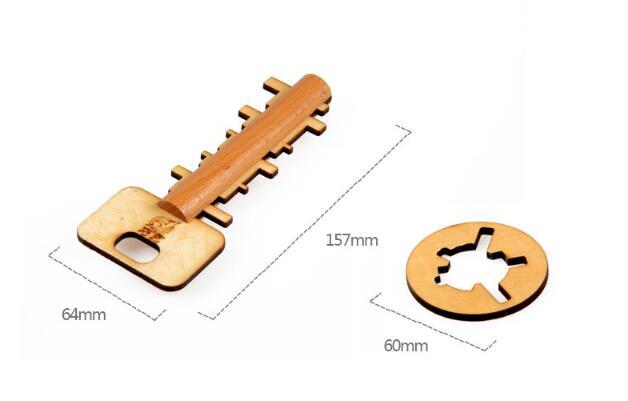 Anahtar-Kilit Bulmaca Bambu Eğitici Oyuncak