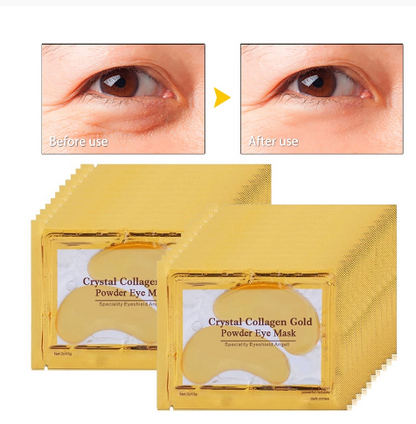 BEAUTY GOLD Korean Gold Crystal Collagen Masks, Anti-Aging, Acne Eye Mask