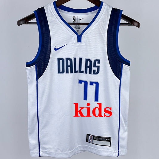 Dallas Mavericks DOECIC #77 White Kids NBA Jersey