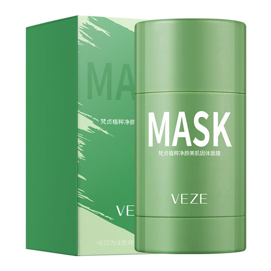 VEZE Oil Control Minimizes Blackheads and Pores, Cleansing Green Tea and Eggplant Yeast Refreshing Solid Mask