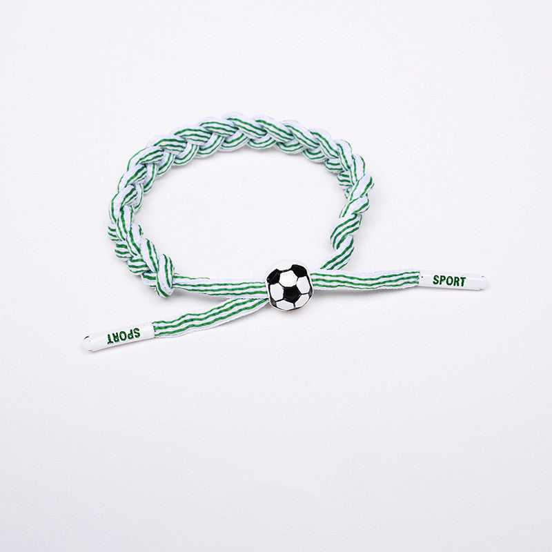 Football Star Braided Bracelet - Country Flags