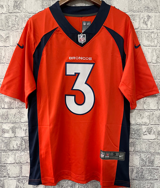 Denver Broncos Wilson #3 Orange NFL Jersey