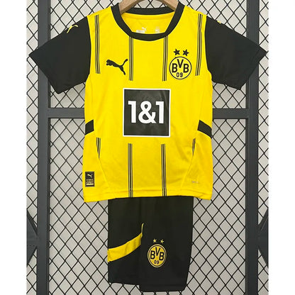 2024-25 B. Dortmund Home Kids Soccer Jersey Suit