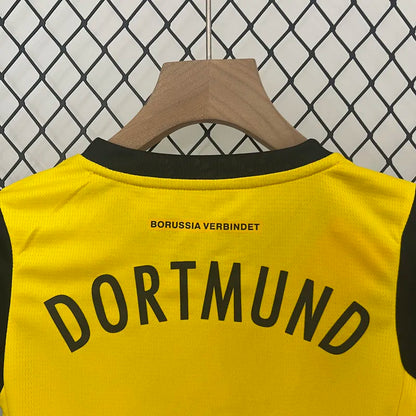 2024-25 B. Dortmund Home Kids Soccer Jersey Suit