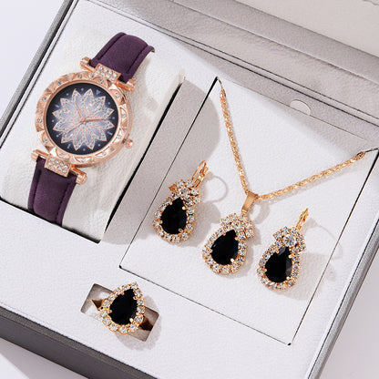 Women's Quartz Watch and Bracelet Set