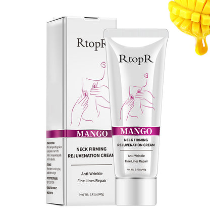 Crema reafirmante para el cuello con mango RtopR, eliminador de líneas finas, crema revitalizante y eliminadora de arrugas 40 g