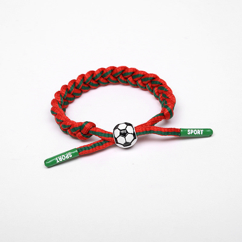 Football Star Braided Bracelet - Country Flags