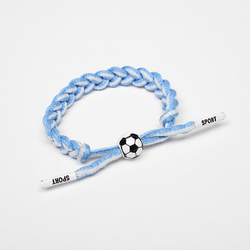 Football Star Braided Bracelet - Country Flags