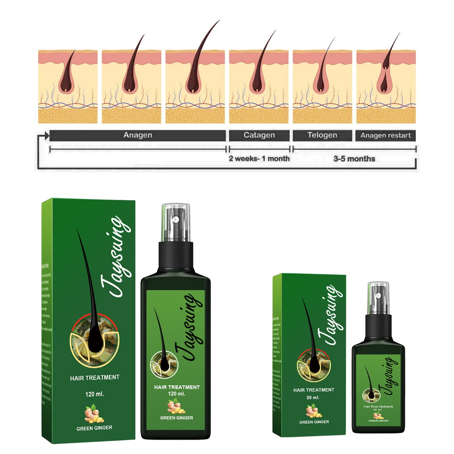 Jaysuing Hair Treatment, Strengthens Hair, Nourishes Root Growth And Thickens Scalp Massage Nutrient Solution