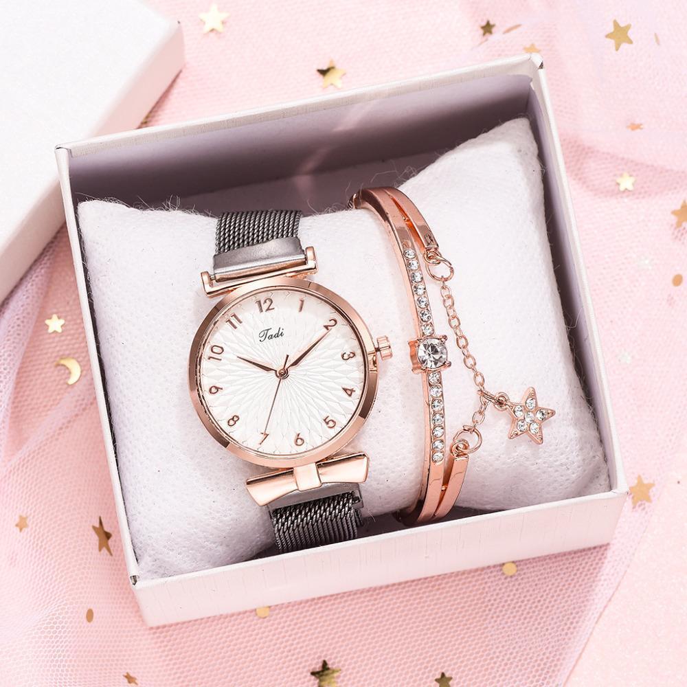 Women's Digital Alloy Leather Strap Watch