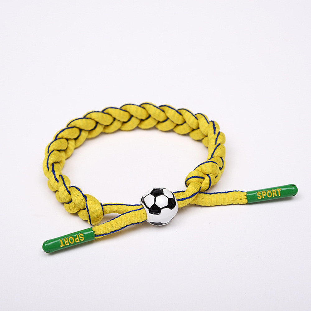 Football Star Braided Bracelet - Country Flags