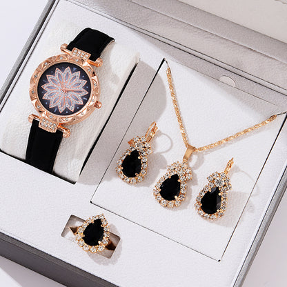 Women's Quartz Watch and Bracelet Set