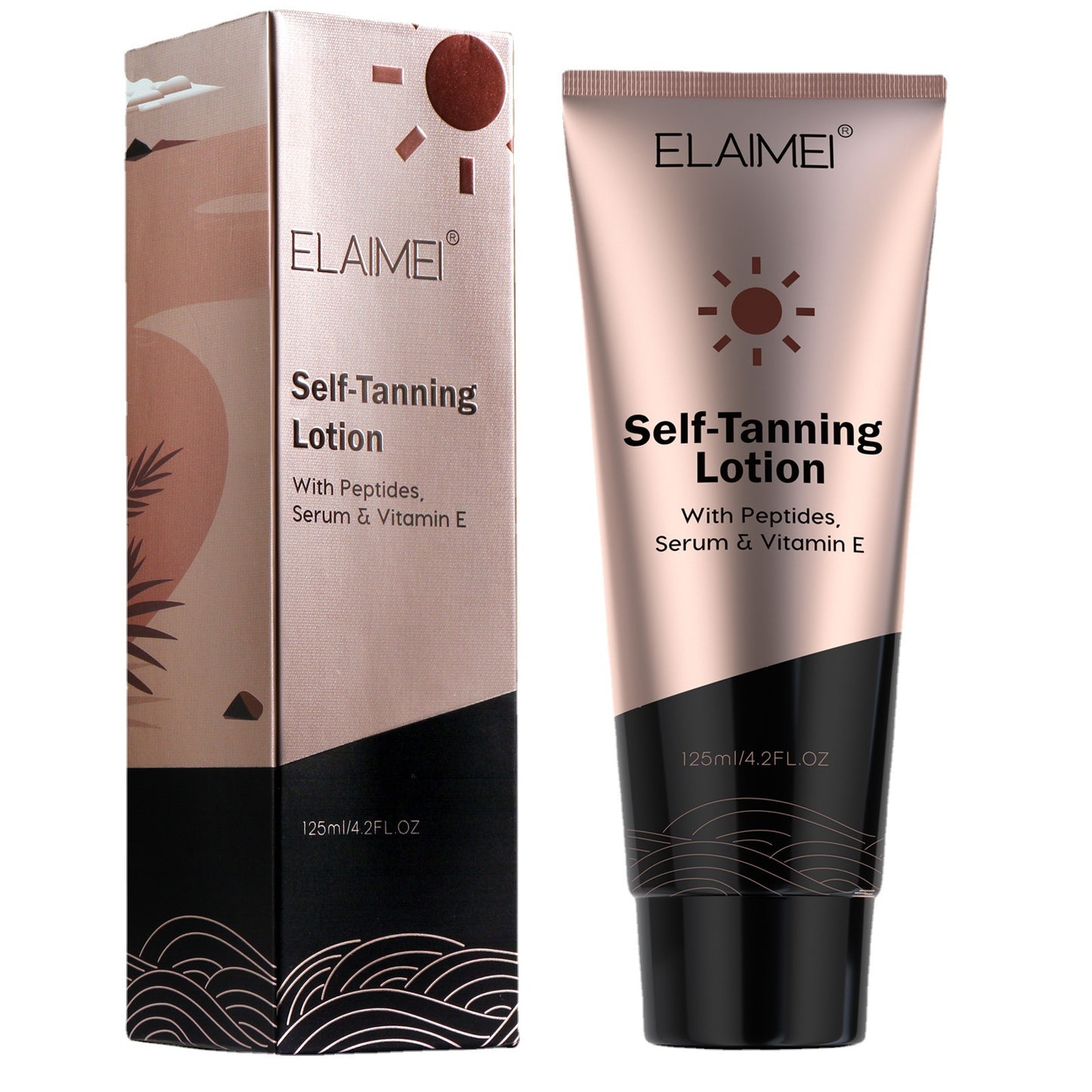 ELAIMEI Moisturizing Bronzing Sunscreen Vitamin E Face and Body Lotion 125ml