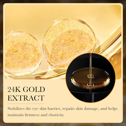 Crema para ojos antiarrugas con efecto multiefecto y oro con ácido hialurónico 24K de 40 g