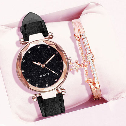 Pulsera de mujer de estilo coreano, reloj electrónico, caja de regalo, juego de 3 piezas