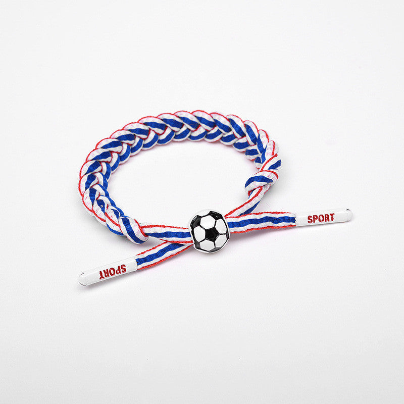 Football Star Braided Bracelet - Country Flags