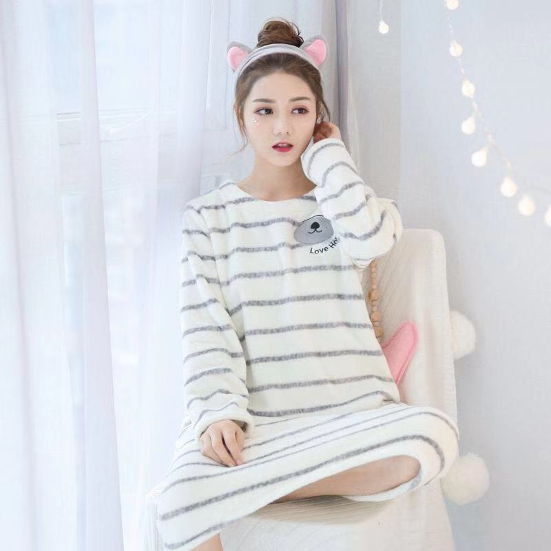 Autumn And Winter Pajamas Women Winter Flannel Pajamas Women