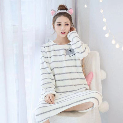 Flanel Kumaş Pijama  - Autumn And Winter Pajamas Women Winter Flannel Pajamas Women