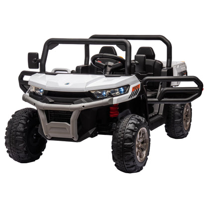 2-Person Electric Kids Truck - 24 Volt, 2x200W Motor, Cast Bed, Remote-Controlled, Loader, Non-Slip Tires