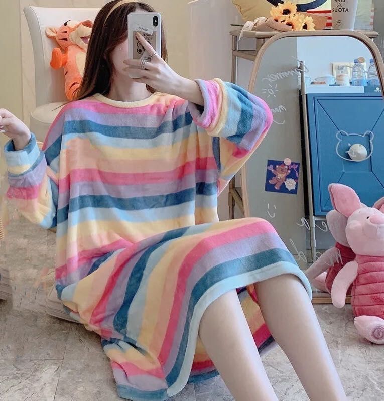 Autumn And Winter Pajamas Women Winter Flannel Pajamas Women